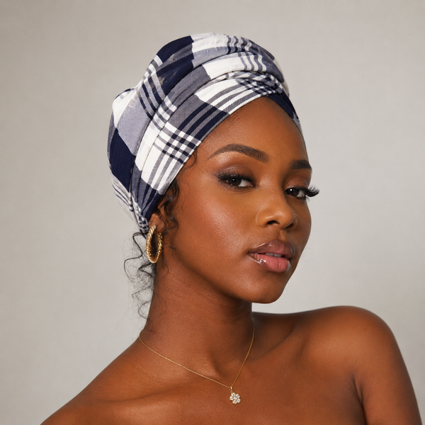 SO TOUFA Madras bleu marine